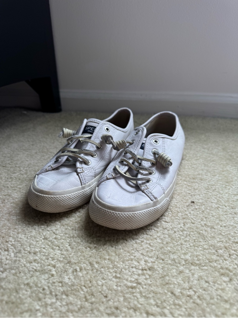 Sperry White Leather Low-Top Sneakers
